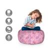 Ambesonne Mauve Storage Toy Bag Chair, Orient Bohemian Paisley Pattern Floral Folkloric Design, Stuffed Animal Organizer Washable Bag, Small Size, Rose Pink view 2