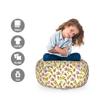 Ambesonne Ice Cream Storage Toy Bag Chair, Yummy Cupcakes Chocolate Party with Cherry Cones Fruit Theme, Stuffed Animal Organizer Washable Bag, Small Size, Cream Purple view 2