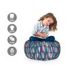 Ambesonne Mid Century Storage Toy Bag Chair, Modern Style Retro Pattern Droplet Shapes Mosaic in Tones, Stuffed Animal Organizer Washable Bag, Small Size, Taupe Blue view 2