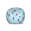 Ambesonne Sport Storage Toy Bag Chair, Abstract Lines Background Ice Hockey Pattern Competitive Match Winter Season, Stuffed Animal Organizer Washable Bag, Small Size, Black Blue view 1