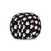 Ambesonne Ghost Storage Toy Bag Chair, Happy Halloween Theme Silly Ghosts on Black Boo Texts Pattern, Stuffed Animal Organizer Washable Bag, Large Size, Vermilion White view 1