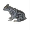 NIFAO Sitting Cat Bronze Statue - Size: 11" L x 6" W x 11" H. view 1