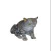 NIFAO Sitting Cat Bronze Statue - Size: 11" L x 6" W x 11" H. view 2