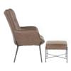 LumiSource Izzy Lounge Chair, Accent Chair with Ottoman, Arm Chair, Accent Chair for Living Room, Comfy Chair for Bedroom, Industrial Chair view 3