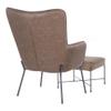 LumiSource Izzy Lounge Chair, Accent Chair with Ottoman, Arm Chair, Accent Chair for Living Room, Comfy Chair for Bedroom, Industrial Chair view 4
