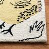 SAFAVIEH Novelty Collection Runner Rug - 2'3" x 8', Ivory & Blue, Handmade Country Wool, Ideal for High Traffic Areas in Living Room, Bedroom (NOV322A) view 3