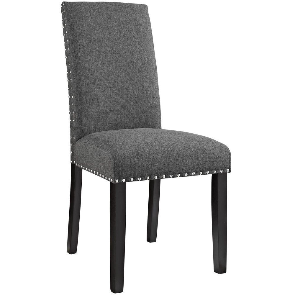 America Luxury - Chairs Contemporary Modern Urban Designer Dining Kitchen Room Side Dining Chair Grey Gray Fabric Wood