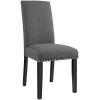 America Luxury - Chairs Contemporary Modern Urban Designer Dining Kitchen Room Side Dining Chair Grey Gray Fabric Wood view 1