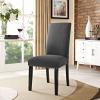 America Luxury - Chairs Contemporary Modern Urban Designer Dining Kitchen Room Side Dining Chair Grey Gray Fabric Wood view 2