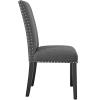 America Luxury - Chairs Contemporary Modern Urban Designer Dining Kitchen Room Side Dining Chair Grey Gray Fabric Wood view 3