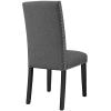 America Luxury - Chairs Contemporary Modern Urban Designer Dining Kitchen Room Side Dining Chair Grey Gray Fabric Wood view 4