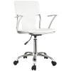 America Luxury - Chairs Contemporary Modern Designer Home Business Office Work Desk Chair White Faux Vinyl Leather Aluminum view 1