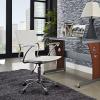 America Luxury - Chairs Contemporary Modern Designer Home Business Office Work Desk Chair White Faux Vinyl Leather Aluminum view 2