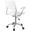 America Luxury - Chairs Contemporary Modern Designer Home Business Office Work Desk Chair White Faux Vinyl Leather Aluminum view 4