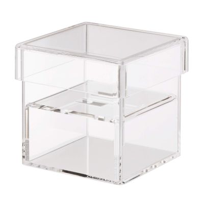 Lillian Rose Clear Acrylic Box Ring Pillow Alternative, 3.25"x3.25"x3.15" (RA850)