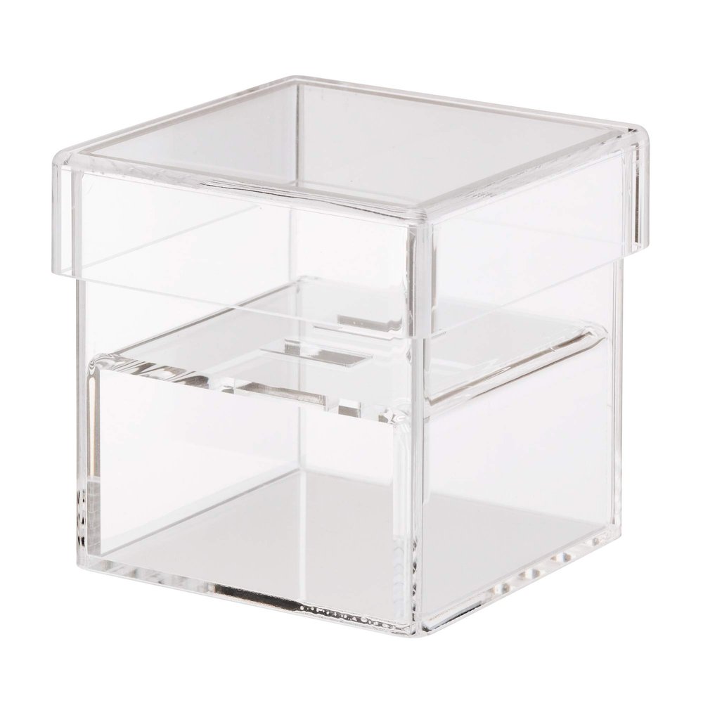 Lillian Rose Clear Acrylic Box Ring Pillow Alternative, 3.25"x3.25"x3.15" (RA850)