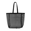 Black Mesh Reusable Shopping Tote Bag 19 Inch High view 1