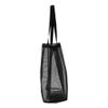 Black Mesh Reusable Shopping Tote Bag 19 Inch High view 2