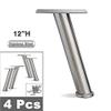 AKB Hardware Set of 4 Stainless Steel Slanted Sofa Legs  Strong Round Tube Design, Durable Furniture Legs, Modern Style (12" H) view 3