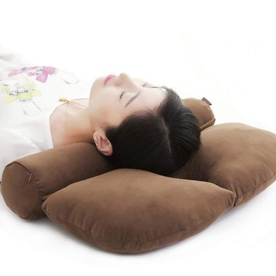 ALIBO Organic Buckwheat Hulls Orthopedic Cervical Round Roll Neck Tension Pain Relief Bed Pillow 23"x14.6" Head Shoulder Rest Bolster,for Side/Back/Stomach Sleeper,Pillow with U Shape Breathable Hole