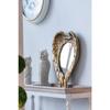 A&B Home 21.75" Gold Vintage Style Angel Wing Framed Oval Shaped Wall Mirror view 2
