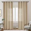 Frelement Extra Wide 120" W x 96" L Indoor Linen Curtains Thermal Insulated Drapes Grommet Privacy Panels for Bedroom, Living Room, Burly Wood, 1 Panel view 2