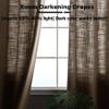 Frelement Extra Wide 120" W x 96" L Indoor Linen Curtains Thermal Insulated Drapes Grommet Privacy Panels for Bedroom, Living Room, Burly Wood, 1 Panel view 3