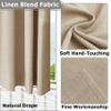 Frelement Extra Wide 120" W x 96" L Indoor Linen Curtains Thermal Insulated Drapes Grommet Privacy Panels for Bedroom, Living Room, Burly Wood, 1 Panel view 4