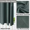 Frelement Everglade Teal Breathable Faux Linen Curtains Noise Reduction Bronze Grommet Drapes for Bedroom, Patio Door, Bathroom, 100" W x 84" L, 1 Panel view 4