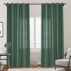 Frelement Extra Wide 120" W x 96" L Indoor Linen Curtains Thermal Insulated Drapes Grommet Privacy Panels for Bedroom, Living Room, Peacock, 1 Panel view 2