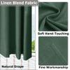 Frelement Extra Wide 120" W x 96" L Indoor Linen Curtains Thermal Insulated Drapes Grommet Privacy Panels for Bedroom, Living Room, Peacock, 1 Panel view 4