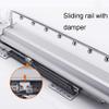 Cabinet Pull Out Clothes Hanger Rail,Metal Sliding Rail with Damper,Extendable Organizer Rack for Depth 14/18inch Wardrobe-White (Size : 460mm) view 4