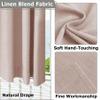 Frelement Pink Lemonade Breathable Faux Linen Curtains Noise Reduction Bronze Grommet Drapes for Bedroom, Patio Door, Bathroom, 100" W x 84" L, 1 Panel view 4