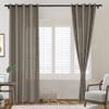 Frelement Extra Wide 120" W x 96" L Indoor Linen Curtains Thermal Insulated Drapes Grommet Privacy Panels for Bedroom, Living Room, Rock Grey, 1 Panel view 1