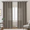 Frelement Extra Wide 120" W x 96" L Indoor Linen Curtains Thermal Insulated Drapes Grommet Privacy Panels for Bedroom, Living Room, Rock Grey, 1 Panel view 2