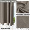 Frelement Extra Wide 120" W x 96" L Indoor Linen Curtains Thermal Insulated Drapes Grommet Privacy Panels for Bedroom, Living Room, Rock Grey, 1 Panel view 4