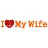 I Love My Wife Sexy Girl Ass Gym Yoga Pants Vinyl Decal Sticker (LW-01) (Orange, 5 inches x 0.9 inches) view 1