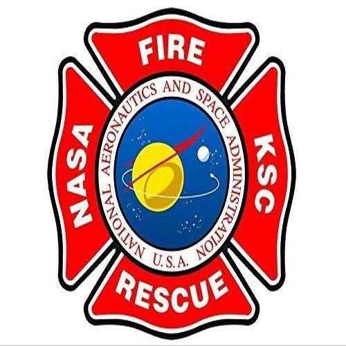 Magnet 4x4 inch Maltese Cross Shaped NASA FIRE Rescue Logo Sticker (Firefighter ksc) Magnetic Magnet Vinyl Sticker