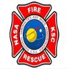 Magnet 4x4 inch Maltese Cross Shaped NASA FIRE Rescue Logo Sticker (Firefighter ksc) Magnetic Magnet Vinyl Sticker view 1