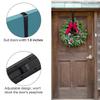 Myfolrena Wreath Hanger Adjustable Door Hanger Wreath Hanger for Front Door 15 to 24inch,Wreath Hook, Hold Up 20lb (Black,1 Pack) view 3