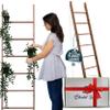 Blanket Ladder for Living Room and Bedroom, 5ft 8 inch, 6-Tier Wall Leaning Laminate No-Snag Construction (Brown) Rustic Decorative Farmhouse Blanket Storage, Quilt Rack, Ladder Shelf, Easy Assembly view 3