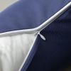 Phantoscope Pack of 2 Outdoor Waterproof Solid Throw Decorative Pillow Cover Decorative Square Outdoor Pillows Cushion Case Patio Pillows for Couch Tent (20''x20'', Dark Blue) view 3