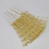 100pcs 4MM Faux Pearls Bridal Wedding Bouquet Party ABS Pearl String Beads Decor Christmas Garland (Gold) view 3