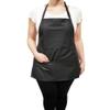 CHARLENE Adjustable Short Vinyl Apron with Personalization | Water-Proof, Utility Pockets | Grooming, Stylist | One-Size - Black view 1