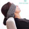 2 in 1 Travel Pillow and Eye Mask Comfortably Supports The Head, Neck and Chin- for Airplane,Train, Car or Outdoor, Camping,HikingGray view 2