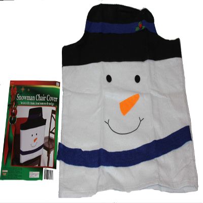 6 Pack Christmas and Hoidays Snowman Dining Chair Back Covers Slipcovers, Xmas White Kitchen Chair Covers Sets Holiday Festive Decoration Decor