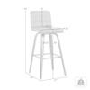 Armen Living Vienna Bar Height Bar Stool Kitchen and Dining, 30" Cream/Walnut, More color/size option view 3