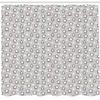 Ambesonne Winter Shower Curtain, Penguin Playing in Snow Snowflakes Trees Cold and Holiday Time Animalistic, Cloth Fabric Bathroom Decor Set with Hooks, 69" W x 70" L, Pale Grey view 2
