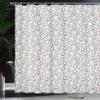 Ambesonne Winter Shower Curtain, Penguin Playing in Snow Snowflakes Trees Cold and Holiday Time Animalistic, Cloth Fabric Bathroom Decor Set with Hooks, 69" W x 70" L, Pale Grey view 3