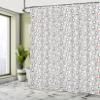 Ambesonne Winter Shower Curtain, Penguin Playing in Snow Snowflakes Trees Cold and Holiday Time Animalistic, Cloth Fabric Bathroom Decor Set with Hooks, 69" W x 70" L, Pale Grey view 4
